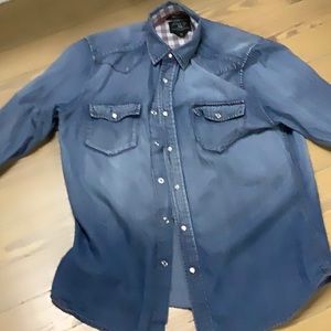 Gilded Age cotton western shirt pearl snaps.